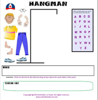 Hangman game paper smart kids paper puzzles for kids by BuzzPrintables