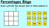 SmartNotebook - Percentages Bingo