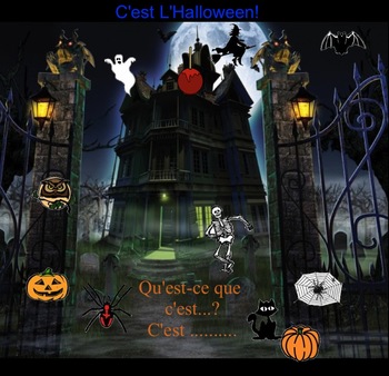 Preview of Smartboard:  6 French Halloween Interactive Activities (includes sound)