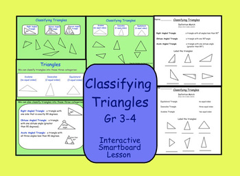 Preview of Smartboard Classifying Triangles (Interactive)
