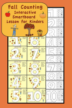 Preview of Smartboard Fall Counting for Kinders