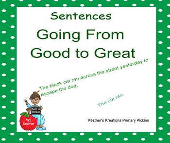 Preview of Stretching a Sentence Smartboard Going From Good to Great Sentences