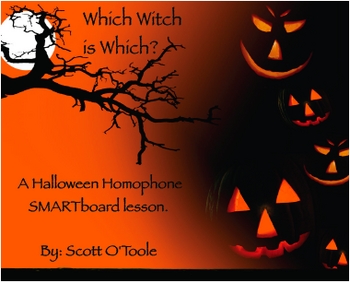 Preview of Smartboard Halloween Homophones Lesson