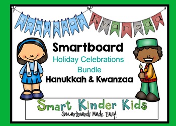 Preview of Smartboard Holiday Celebrations BUNDLE - Hanukkah and Kwanzaa