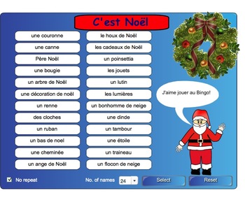 Preview of Smartboard Interactive Christmas "LOTO" Game