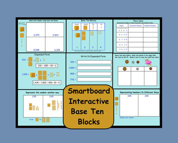 Preview of Smartboard: Interactive Place Value (Base Ten Blocks)