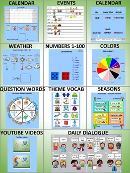 Preview of Smartboard January interactive calendar activities - FRENCH