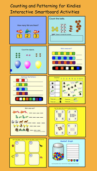 Preview of Interactive Smartboard Activities  Kindergarten Counting and Patterning