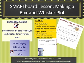 Preview of Smartboard Lesson: Box and Whisker Plot Creation