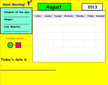 Preview of Smartboard Interactive Morning Math Meeting Board