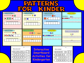 Preview of Smartboard Patterning for Kinder