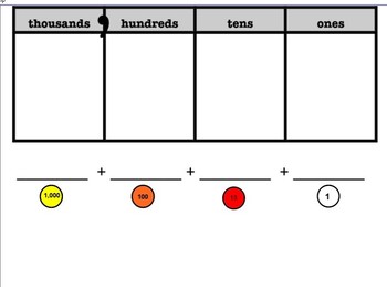 Preview of Smartboard Place Value Disks w/ Place Value Chart