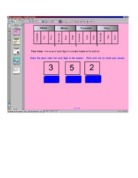Preview of Smartboard Place Value Lesson Plan