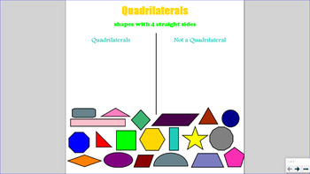 Preview of Smartboard Quadrilaterals Sort