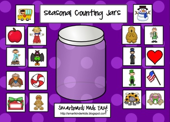 Preview of Smartboard Seasonal Counting Jars