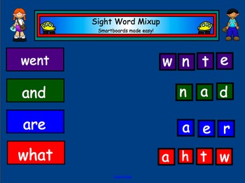 Preview of Smartboard Sight Word Mix Up