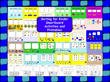 Preview of Smartboard Sorting Activities and Printables for Kinder