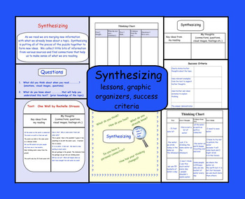 Preview of Smartboard: Synthesizing # 2 (with graphic organizer and success criteria)