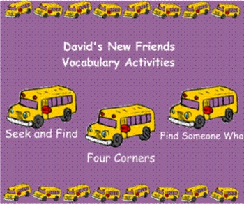 Preview of Smartboard Treasures 2nd Grade 1.1 David's New Friends Vocabulary 