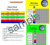 Smartboard Word Work Center Rotation Schedule