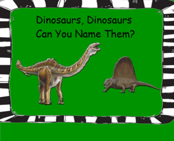 Preview of Smartboard and Worksheet Dinosaur Activities