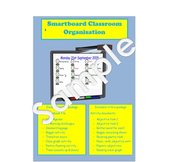 Preview of Smartboard organisation and additional activities