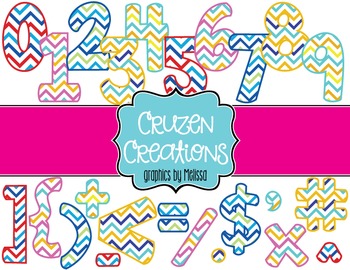 Preview of Smartboard/Bulletin Board Chevron Number Multi-Pack