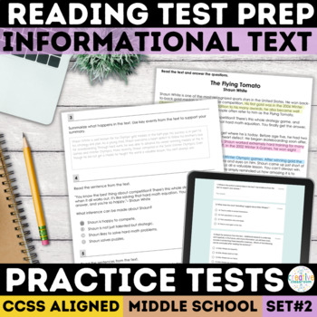 Preview of CAASPP Test Prep Reading Comprehension Passages with Multiple Choice 6th 7th 8th