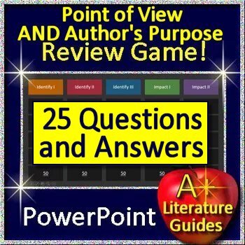 Preview of Point of View AND Author's Purpose Game - Test Prep