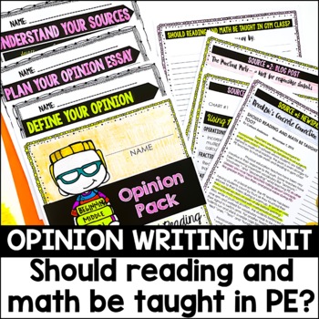 Preview of Opinion Writing Unit | Analyze Two Texts on the Same Topic | Graphic Organizers