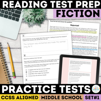 Preview of Fiction Middle School Reading Comprehension with Multiple Choice 6th 7th 8th
