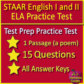 Preview of STAAR English I and II - Free EOC Reading Practice Test - English 1 and 2