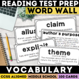 Reading Test Prep Vocabulary Word Wall Cards for SBAC & CAASPP
