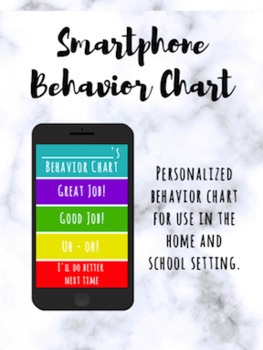 Preview of Behavior Management: Bold Smartphone Behavior Chart; RTI