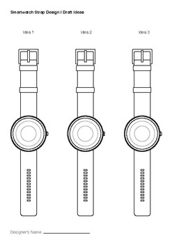 Preview of Smartwatch and Analog Watch Strap Design Templates