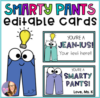 Preview of Smarty Pants Editable Cards
