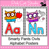 Owl Theme Alphabet Posters - Owls Classroom Theme Decor