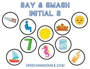 Preview of Smash Mats S Sound-Play Dough Smash Mat-Speech Therapy Materials