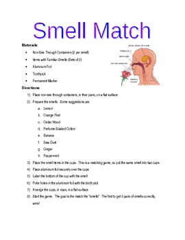 Preview of Smell Match - Individual 5 Senses Lab