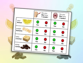 Preview of Smell and Taste Activity YES/NO Questions