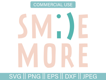 Download Smile More Emoji Cut File And Clip Art Svg Png Eps Dxf Jpg