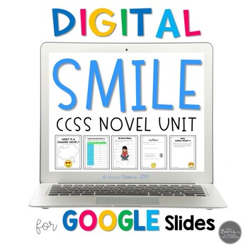Preview of Smile Novel Study Unit - Digital and Printable-Common Core Aligned