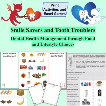 Preview of End of Year Activities Food & Lifestyle Choices: Smile Savers & Tooth Troublers