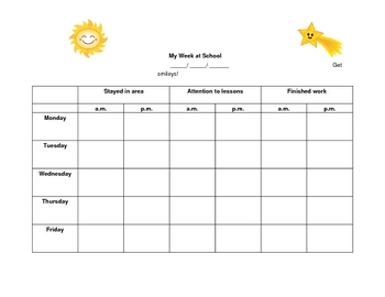 Daily Behavior Chart For Adhd