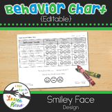 Smiley Face Behavior Chart / Behavior Plan {editable]