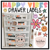 Smiley Face, Happy Vibes Drawer Labels