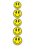 Smiley Face Lightning Bolt Circles