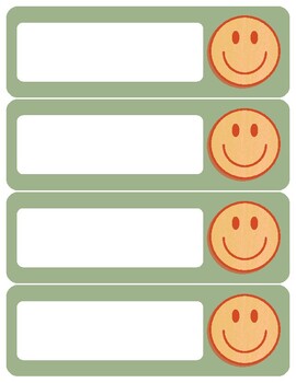 Smiley Face Name Tags by hashtagrigorous | TPT