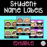 Smiley Face Name Tags and Labels Editable