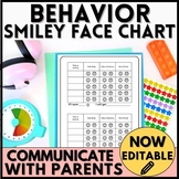 Daily Behavior Chart for Kindergarten: Editable Smiley Fac